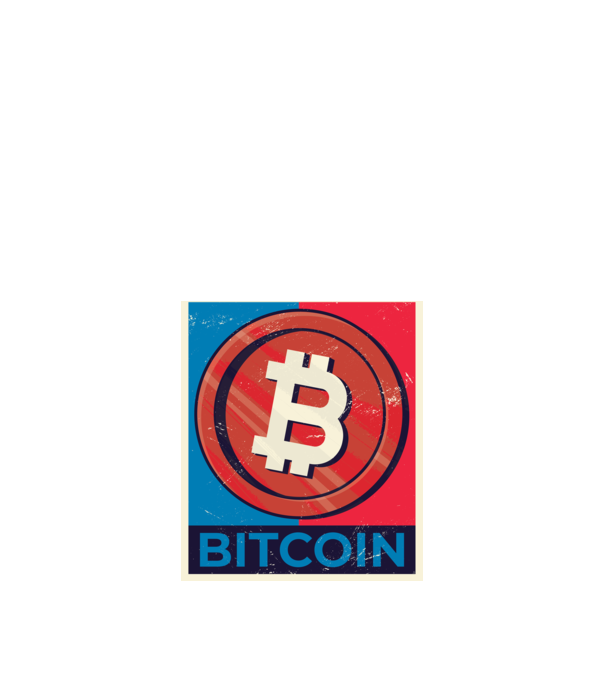 Bitcoin Criptomonedă model negru pe tricou