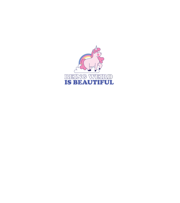 A fi ciudat este minunat Unicorn model alb pe tricou
