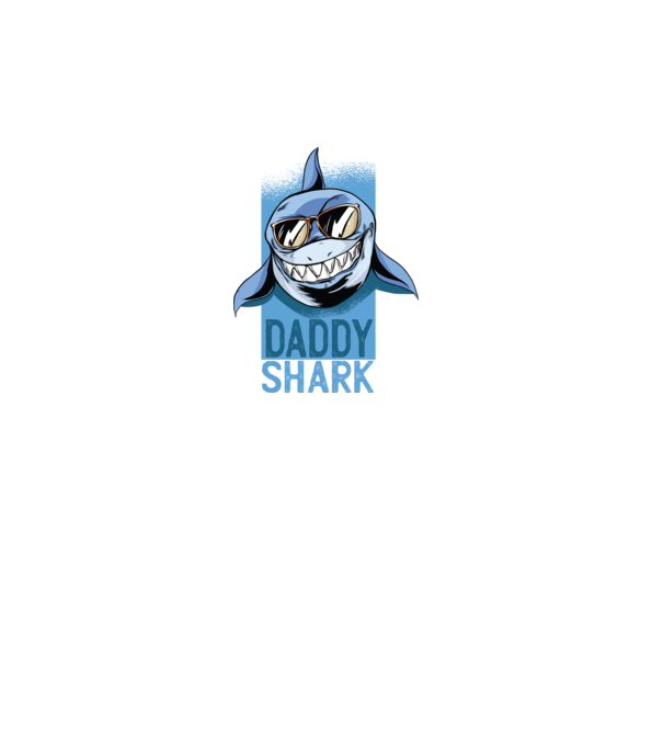 Daddy Shark tricou pentru tata model turcoaz pe tricou
