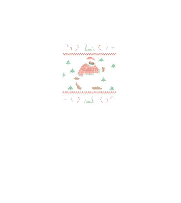 Ugly Sweater Yeti model turcoaz pe tricou