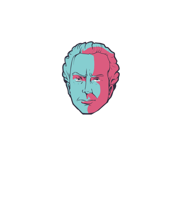 Immanuel Kant model albastru închis pe tricou