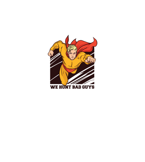Supererou model alb pe tricou