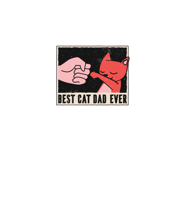 Best Cat Dad Ever - Cel mai bun stăpân de pisică model albastru jeanși pe tricou