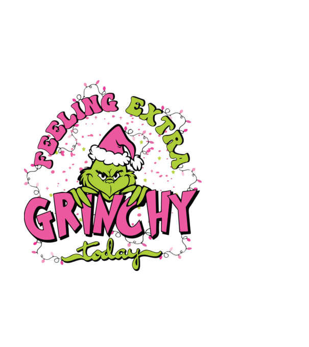 Feeling extra Grinchy today model albastru închis pe tricou