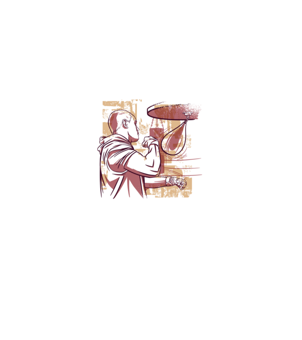 Pugilist model alb pe tricou