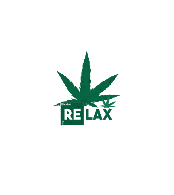 Relax Cannabis model negru pe tricou