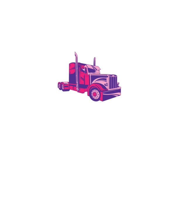 Camion roz model negru pe tricou