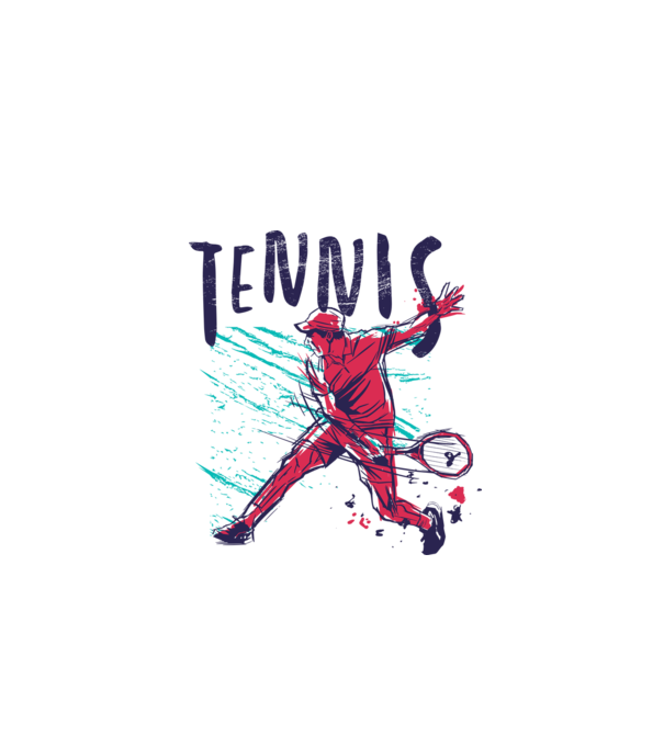 Tennis model alb pe tricou