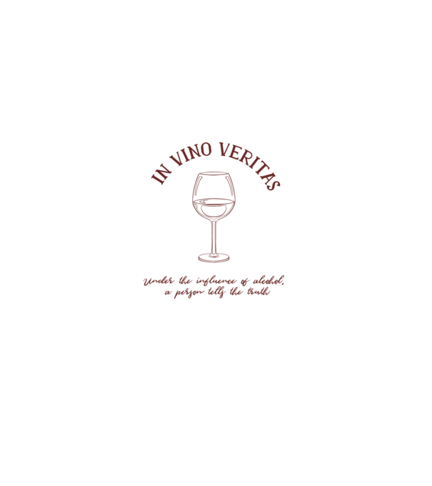 In Vino Veritas - Adevărul este în vin model alb pe tricou