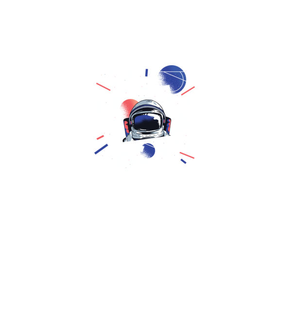 Astronaut univers abstract model turcoaz pe tricou
