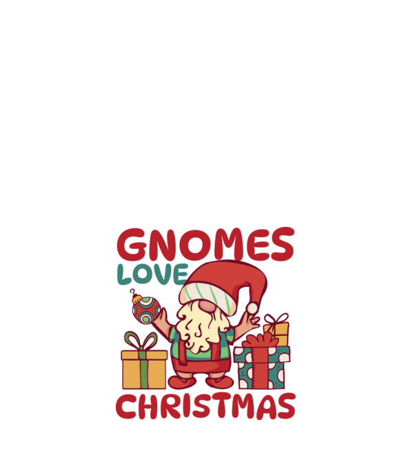 Gnomes LOVE Christmas model alb pe tricou