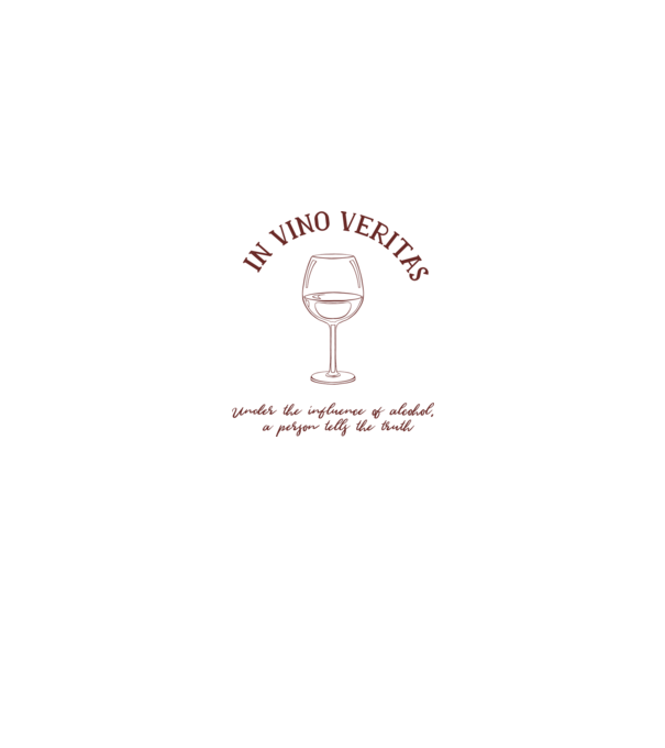 In Vino Veritas - Adevărul este în vin model alb pe tricou