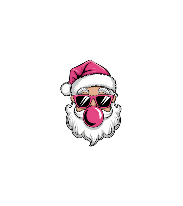 Bubble gum Santa 2 model negru pe tricou