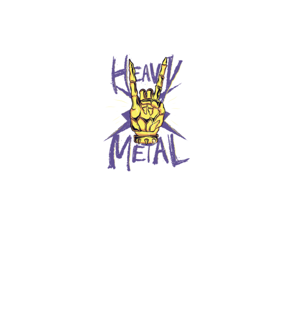 Heavy Metal model negru pe tricou