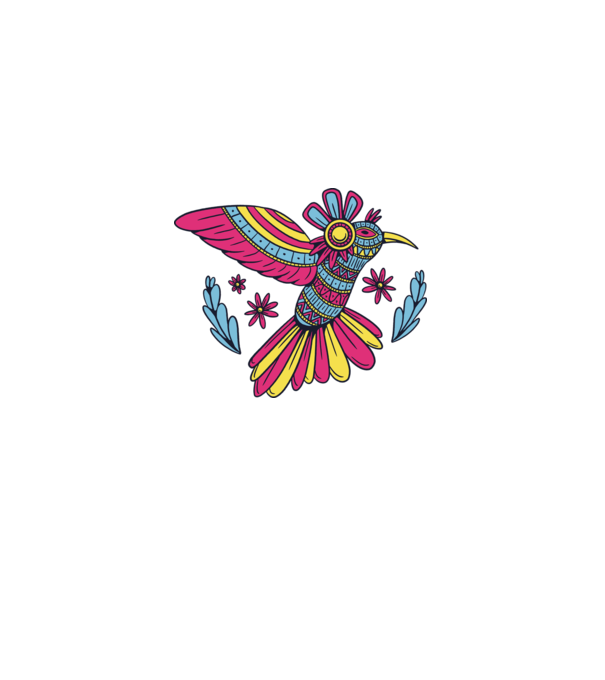 Mandala Colibri model negru pe tricou