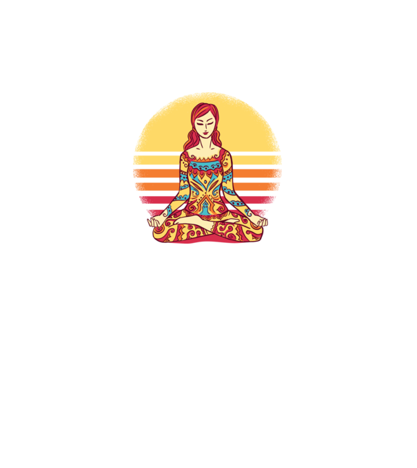 Mandala Yoga Meditație model negru pe tricou