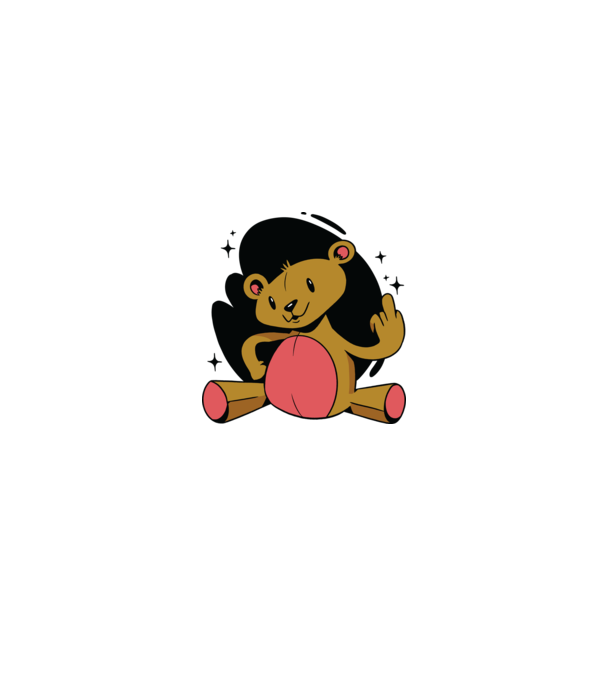 Ursuleț Teddy hain model alb/roșu pe tricou