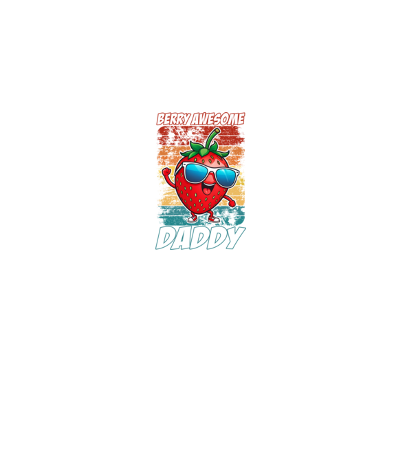 Berry Awesome Daddy Strawberry model negru pe tricou
