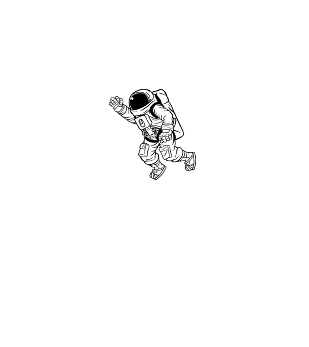 Astronaut model negru pe tricou