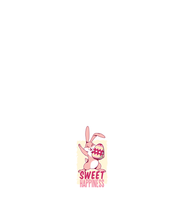 Sweet Happiness pentru Paște tricou cu iepuraș model albastru închis pe tricou