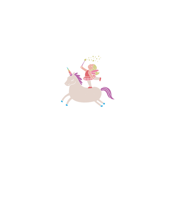 Zână Unicorn model negru pe tricou