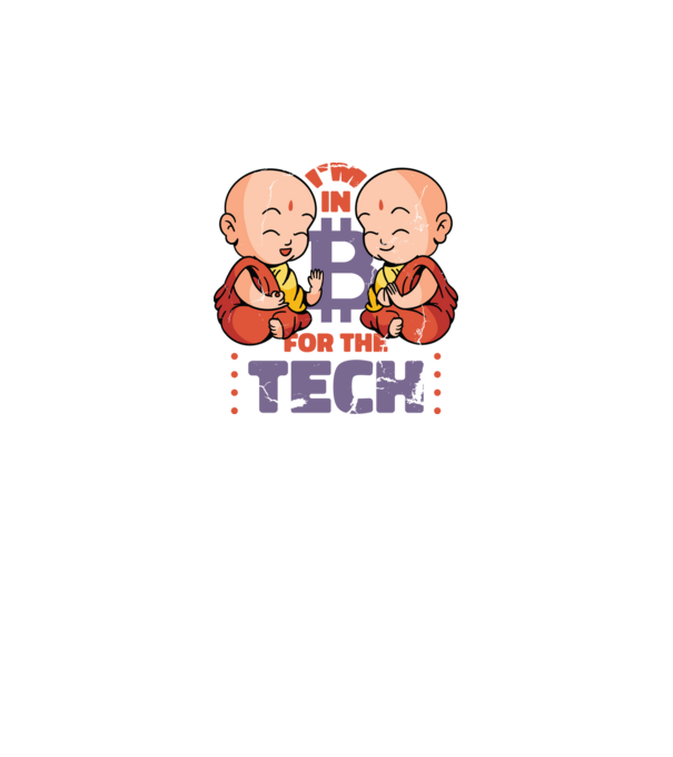 Călugări Buddha Bitcoin model negru pe tricou