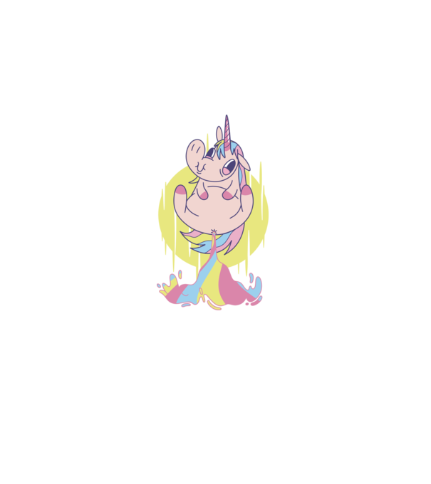 Bășină Unicorn model albastru închis pe tricou