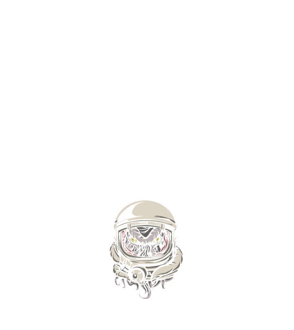 Cthulhu Astronaut model alb pe tricou