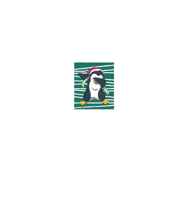 Pinguin DAB Crăciun model alb pe tricou