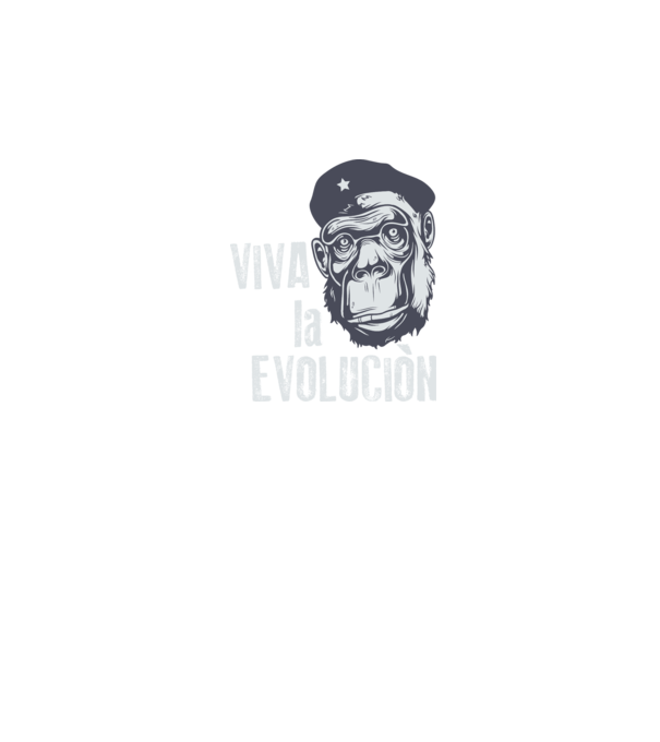 Viva La Evolucion model albastru închis pe tricou