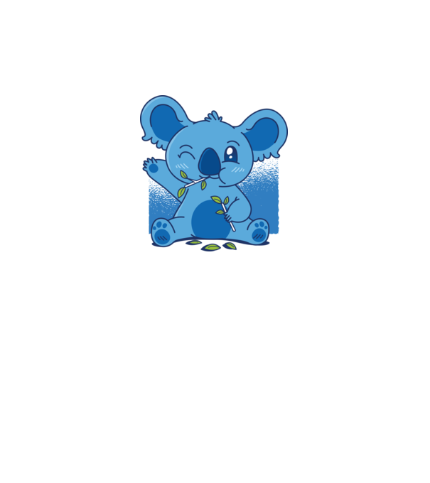 Koala drăguț model alb pe tricou