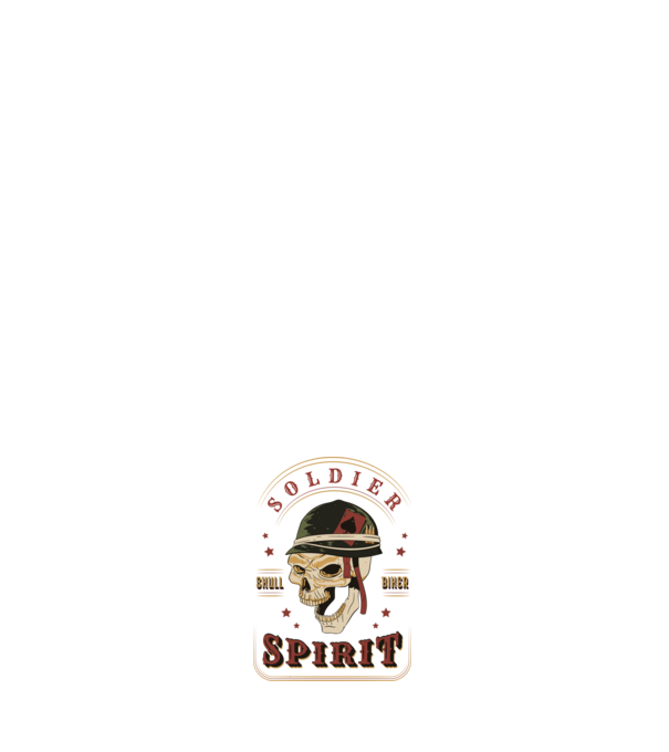 Soldat Craniu model negru pe tricou