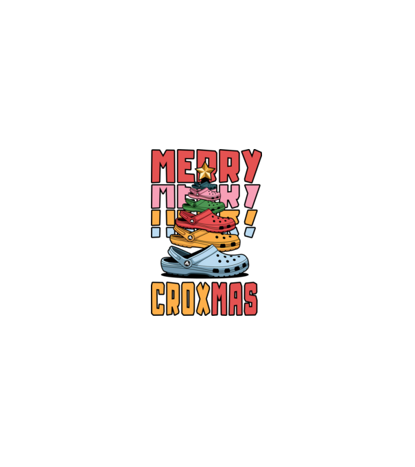 Merry Croxmas model negru pe tricou