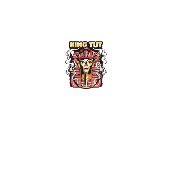 King Tut - Faraonul Tutankhamon model alb pe tricou