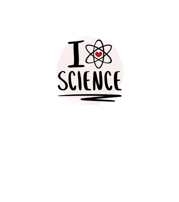 I Love Science știință model negru pe tricou