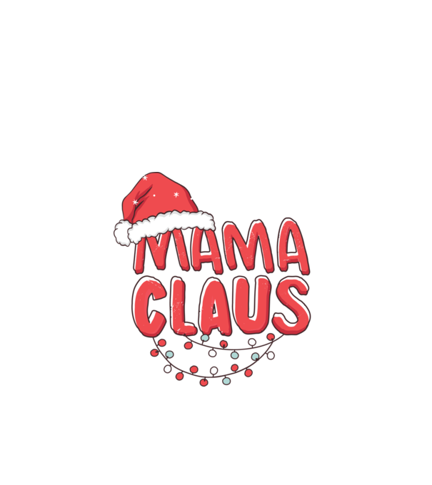 Mama Claus model alb pe tricou