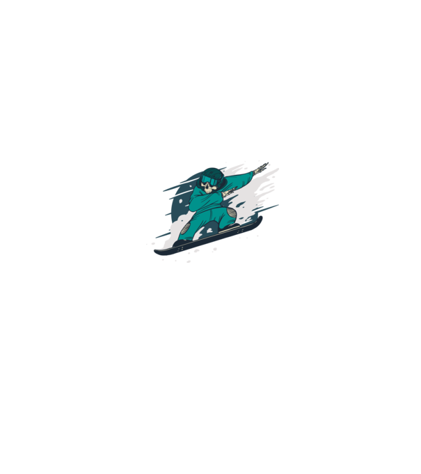 Schelet Snowboard DAB model gri pe tricou