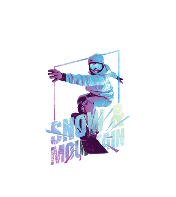All I need is Snowboard model alb pe tricou