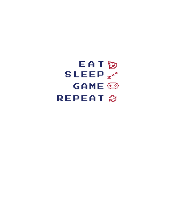 Eat Sleep Game Repeat model roz deschis pe tricou