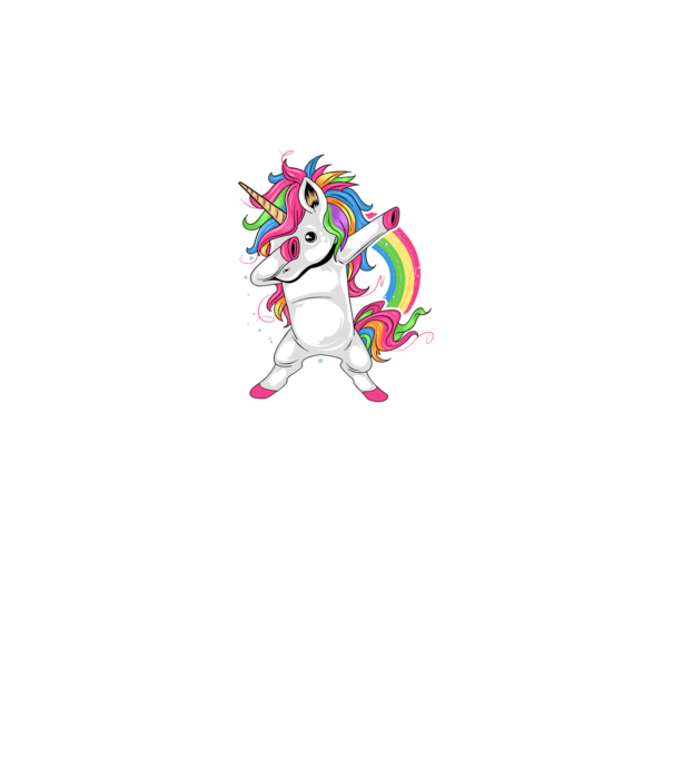 Unicorn Dab model gri pe tricou