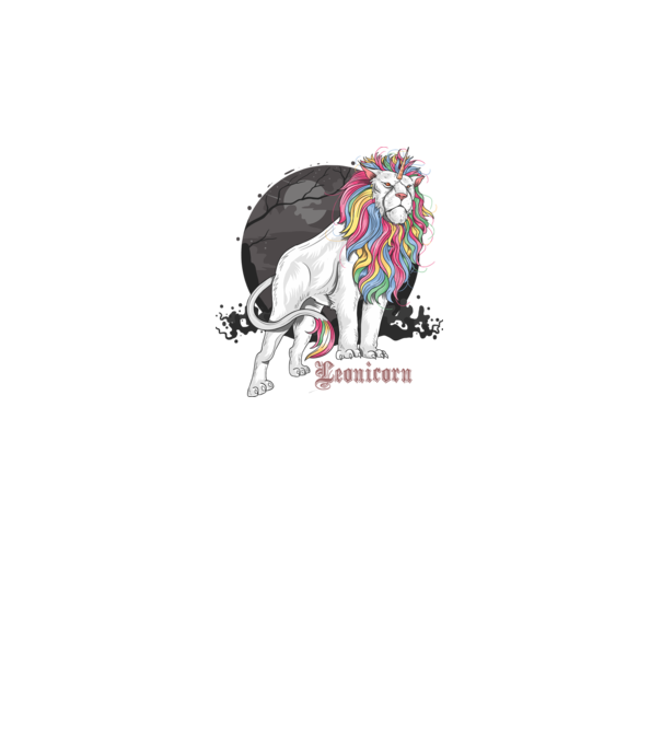 Leonicorn model gri pe tricou