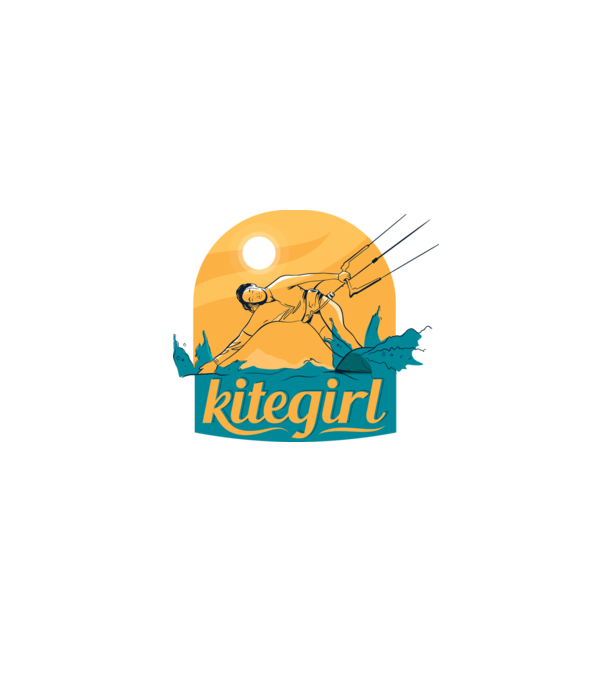 Tricou Kitegirl Kitesurf model alb pe tricou