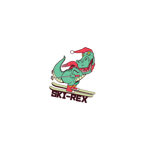 Ski Rex model albastru deschis pe tricou