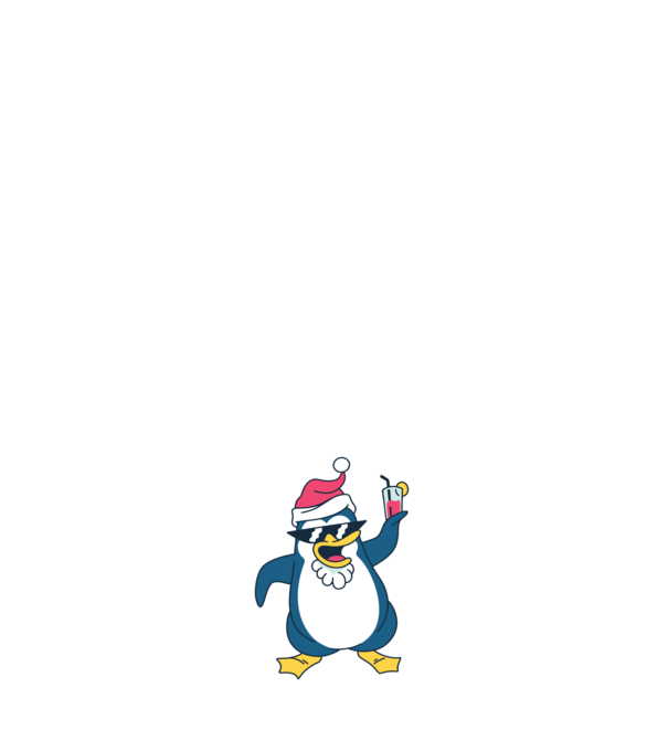 Pinguin de Crăciun model negru pe tricou