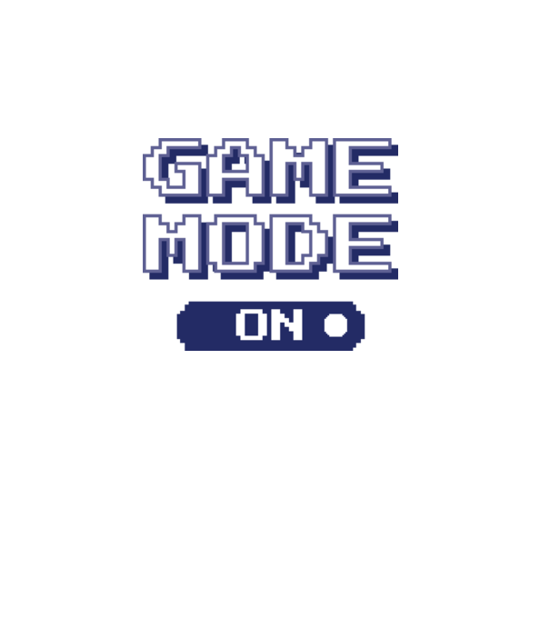 Game mode on Gamer pixel model alb pe tricou