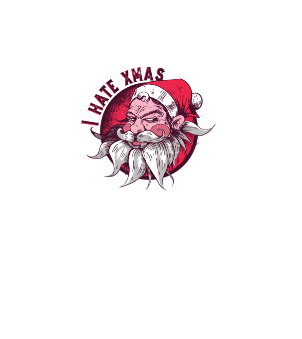 I Hate Xmas model alb pe tricou