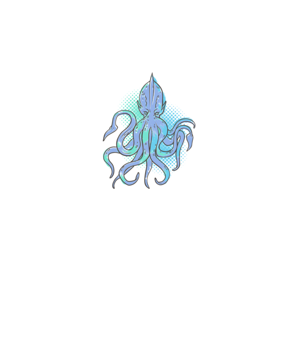 Cthulhu Caracatiță model negru pe tricou