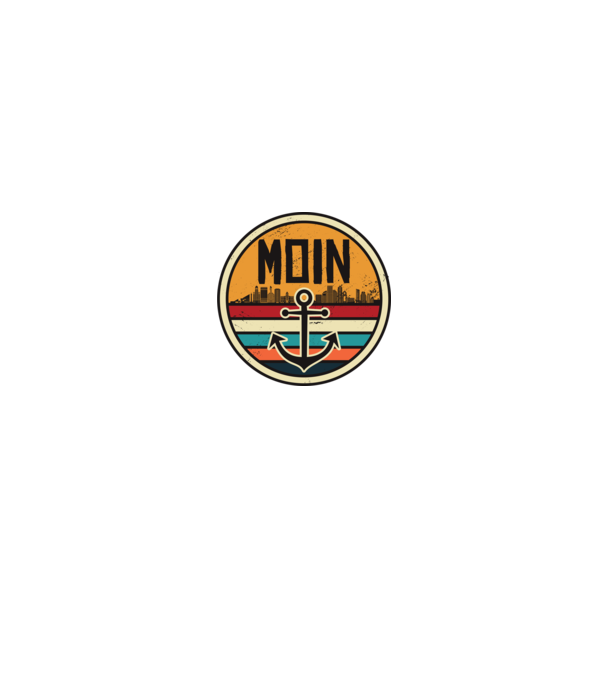 Ancoră Moin model negru pe tricou