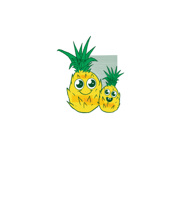 Familie Ananas model albastru deschis pe tricou