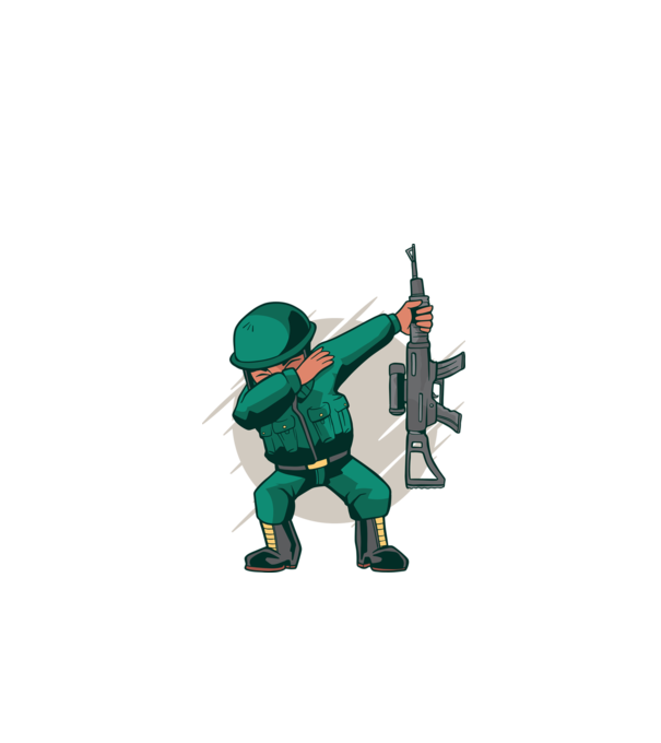 Soldat DAB model negru pe tricou